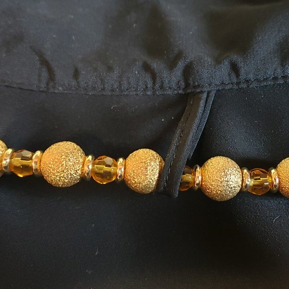 🍁Spring/Summer Black Long Sleeve Silky Feel Blouse. - Picture 5 of 11